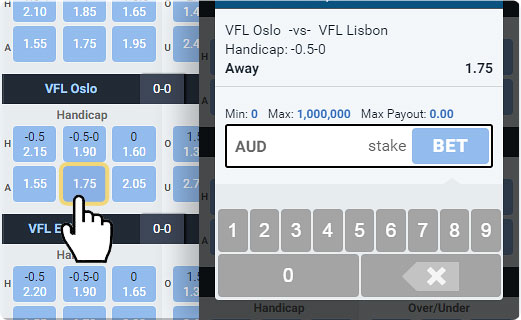 Virtual Football League bet slip window.jpg